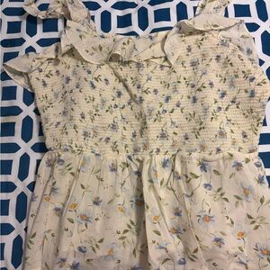 Old Navy Cream and Blue Floral top